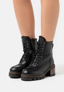 Anna Field Leather Winter Bootie - Bottes De Neige - Black