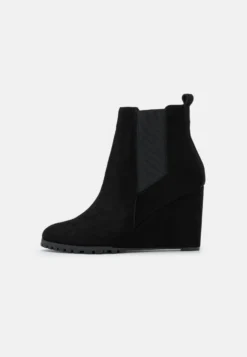 Anna Field Leather Winter Boot - Bottines À Talons Hauts - Black