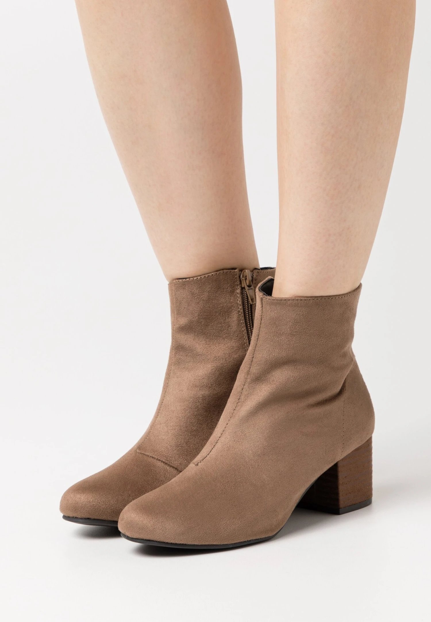 Anna Field Boots À Talons - Taupe 1 Anna Field Boots À Talons - Taupe