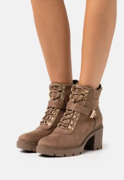 Anna Field Bottines À Lacets - Taupe